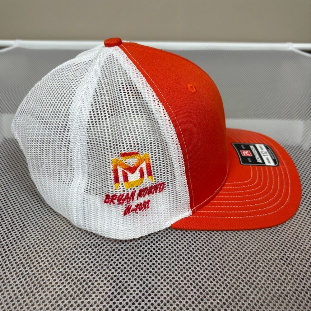 Richardson 112 Trucker Hat S&B Texas Patch Bryan Mound Orange White Snapback Cap - Picture 8 of 13